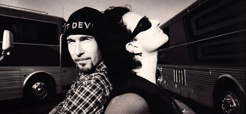 Bono et The Edge en tournée, période Zoo TV.